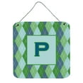 thumbnail image 1 of Letter P Initial Monogram - Blue Argoyle Wall or Door Hanging Prints, 1 of 1