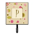thumbnail image 1 of Letter P Initial Monogram - Tan Dots Leash or Key Holder, 1 of 7