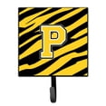 thumbnail image 1 of Letter P Initial Tiger Stripe - Black Gold  Leash or Key Holder, 1 of 7