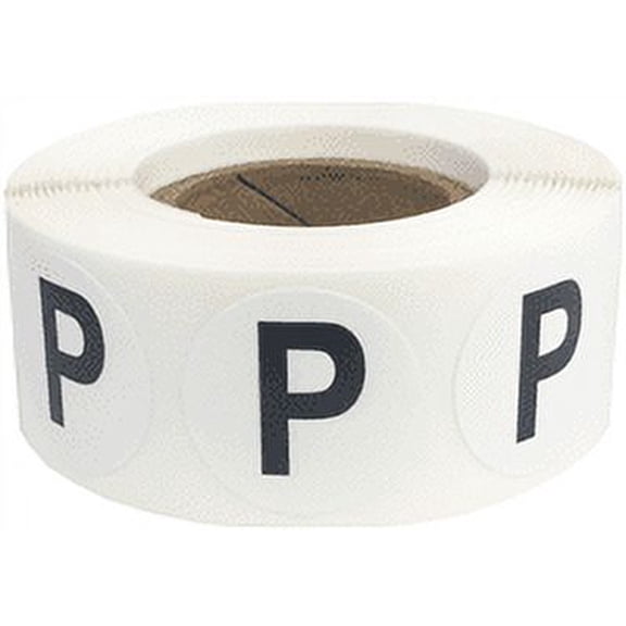 Letter P Inventory Labels | 0.75 inch Round - 500 Pack | InStockLabels.com