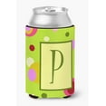 thumbnail image 1 of Letter P Monogram - Lime Green Can or Bottle Hugger, 1 of 5