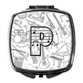 thumbnail image 1 of Letter P Musical Note Letters Compact Mirror, 1 of 4