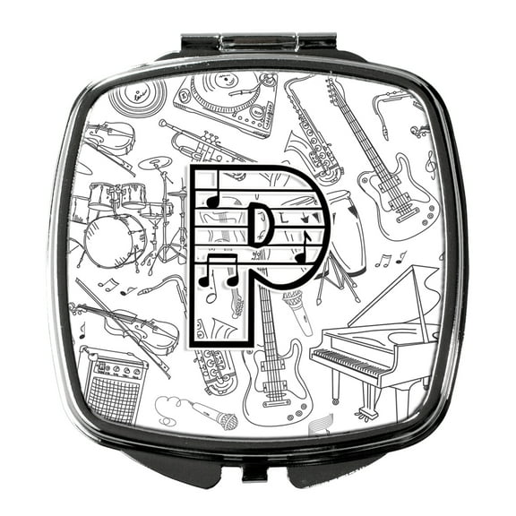 Letter P Musical Note Letters Compact Mirror