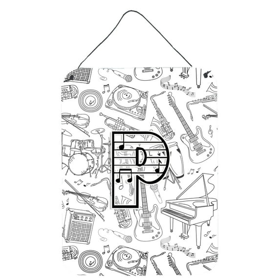 Letter P Musical Note Letters Wall or Door Hanging Prints