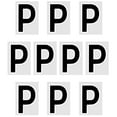 thumbnail image 1 of Letter P Patches Iron on Heat Transfer Letters 2 Inch Black Letter DIY 10 Pack, 1 of 6