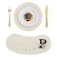 thumbnail image 1 of Letter P Round Placemats Set of 8, Braided Polypropylene Place Mats, Monogram Words Washable Table Mats for Kitchen Dinner Holiday Wedding Party Coffee Table Decoration 15", 1 of 9