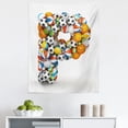 thumbnail image 1 of Letter P Tapestry, Conceptual Typography Design Alphabet and Sports Theme Font Type with Many Balls, Fabric Wall Hanging Decor for Bedroom Living Room Dorm, 5 Sizes, Multicolor, by Ambesonne, 1 of 1