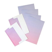 Letter Paper and Envelopes Set - 4 Sets Creative Gradient Envelopes Letter Paper Lovely Writing Stationery Envelope Set for Party Festive (4 Letter Paper and 2 Envelopes in Each Set, Mixed Color)