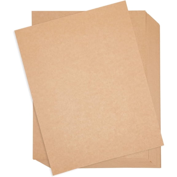 Letter Paper Kraft Card Stock Sheets - 11 x 8.5 In, Brown, 96 Pack - Invitation Paper for Card Making & DIY Craft Projects