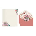 thumbnail image 1 of Letter Paper Stationery Kit Flower Envelop Set Wide Ruled A5 Letter Papers for Home Party Invitation Thank You Letter, 1 of 14
