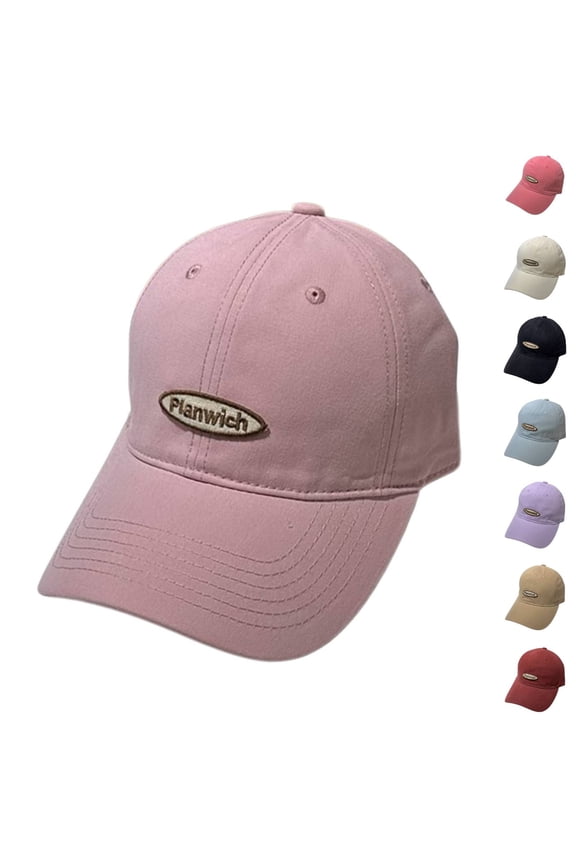 Letter Patch Big Showface Baseball Cap for Women Wide Brim Small Sun Hat Adjustable Casual