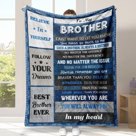 Letter Pattern Blanket, Slogan Print Blanket, 1 Count Soft Throw Blanket, Air-conditioned Room Blanket, Warm Nap Blanket for Home & Office, Gift for Brother & Sister