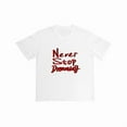 thumbnail image 1 of Letter Pattern T-Shirt Graphic Tee Cotton Top Short Sleeve Fashion Casual Apparel White S-5XL, 1 of 5