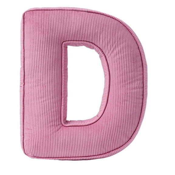 Letter Pillow Decorative Corduroy Initial Shaped PP Filling Adjustable Mix Match for Sofa Bedroom Living Room Home Decoration
