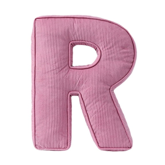 Letter Pillow Decorative Corduroy Initial Shaped PP Filling Adjustable Mix Match for Sofa Bedroom Living Room Home Decoration