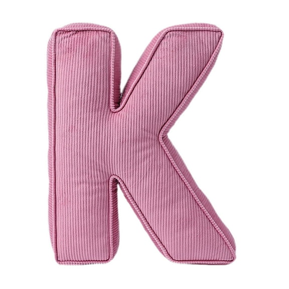 Letter Pillow Decorative Corduroy Initial Shaped PP Filling Adjustable Mix Match for Sofa Bedroom Living Room Home Decoration