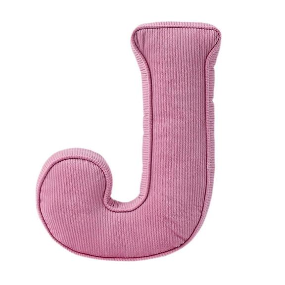 Letter Pillow Decorative Corduroy Initial Shaped PP Filling Adjustable Mix Match for Sofa Bedroom Living Room Home Decoration