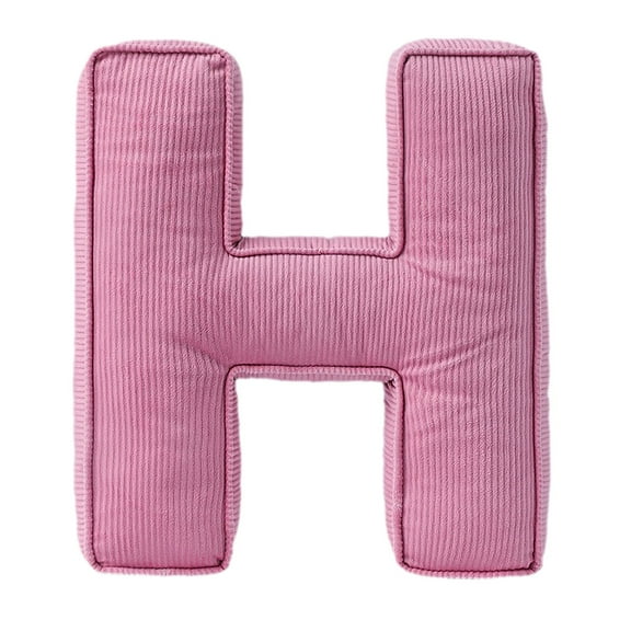 Letter Pillow Decorative Corduroy Initial Shaped PP Filling Adjustable Mix Match for Sofa Bedroom Living Room Home Decoration