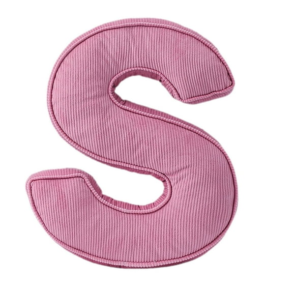 Letter Pillow Decorative Corduroy Initial Shaped PP Filling Adjustable Mix Match for Sofa Bedroom Living Room Home Decoration