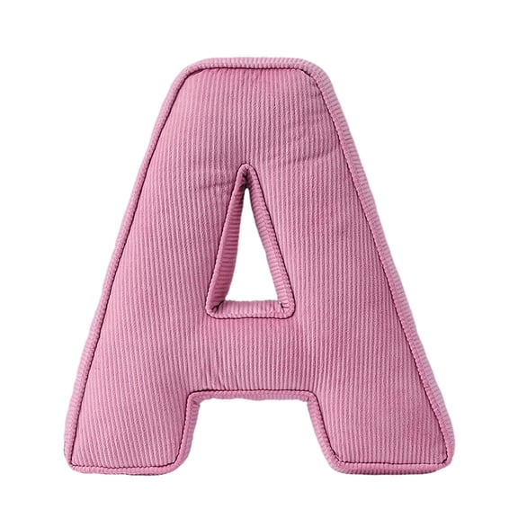 Letter Pillow Letter Hugging Throw Pillows Decorative Corduroy Initial Letter Shaped Throw Pillows Letter Pillows English Alphabet A To Z For Sofa Bedroom Living Room Pillow Case Home Decor
