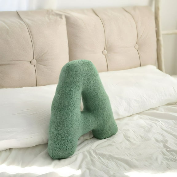 Letter Pillows, English Alphabet Throw Pillow Cushion - Soft Cotton Decorative Pillows for Living Room, Kids Room, Nursery, Wedding, Birthday Gifts (14.96x11.81 Inches)