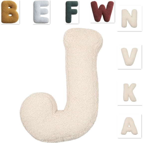 Letter Pillows,Monogram Pillow,Cute Soft Plush Letter Decorative Pillows Alphabet Throw Pillows Cushion for Living Room Sofa Couch Bed Car Decoration (A-1)