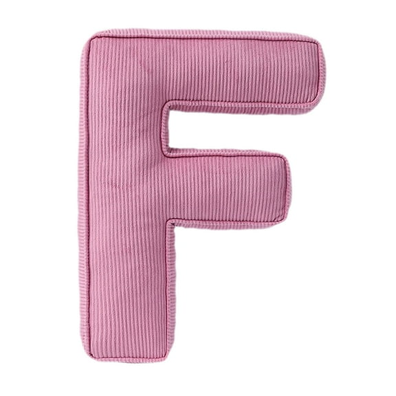 Letter Plush Pillow,15 Inch Letter Hugging Throw Pillows,Decorative Initial Letter Shaped Throw Pillows for Bed Couch,Letter Pillows English Alphabet A to Z for Sofa Bedroom Living Room Decor,Pink(F)