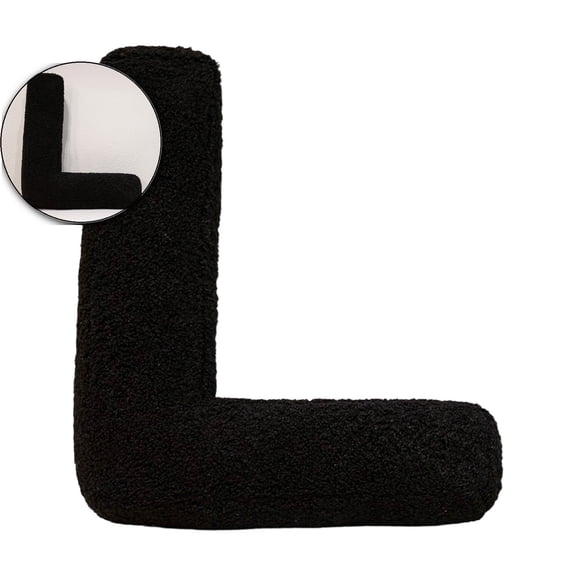 Letter Plush Pillow, Black Letter Pillow, 15 Inch Large Number Throw Pillow, 26 Letter Pillows Soft English Alphabet Throw Pillow for Sofa Bed Living Room Decor