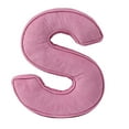 thumbnail image 1 of Letter Plush Pillow - Corduroy Hugging Throw Pillows, Decorative Initial Alphabet A to Z for Sofa, Bedroom, Living Room Decor, Cushion for Bed Couch, Pink Cozy Accent Pillow, 1 of 2