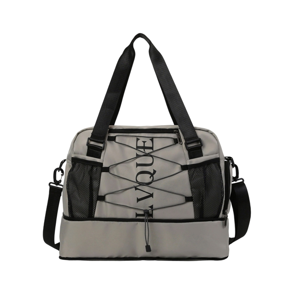 Letter Print Fitness Bag Large Capacity Gym Bag Travel Bag Weekender Bag