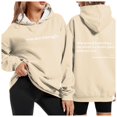 thumbnail image 1 of Letter Print Hoodies for Women Long Sleeve Sweatshirt Fall Casual Pullover Top, 1 of 4