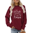 thumbnail image 1 of Letter Print Sweatshirts for Women Casual Long Sleeve Crewneck Loose Fit Pullover Soft Comfortable Top XXL, 1 of 4