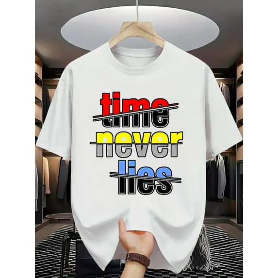 Letter Printed Cotton T-Shirt for Men Graphic Tees For Men Boys T-Shirt Funny Shirt