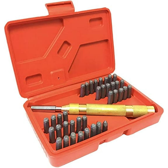 Letter Punch for Labeling Hand Tools Wood Shop Tool Punch Labeler (Numbers and Letters)