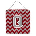 thumbnail image 1 of Letter Q Chevron Crimson & Grey Wall or Door Hanging Prints, 1 of 1