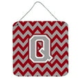thumbnail image 1 of Letter Q Chevron Crimson and Grey   Wall or Door Hanging Prints, 1 of 1