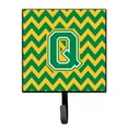 thumbnail image 1 of Letter Q Chevron Green and Gold Leash or Key Holder, 1 of 1