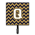 thumbnail image 1 of Letter Q Chevron Navy Blue and Gold Leash or Key Holder, 1 of 1