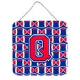 thumbnail image 1 of Letter Q Football Harvard Crimson and Yale Blue Wall or Door Hanging Prints, 1 of 1