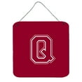 thumbnail image 1 of Letter Q Initial Monogram - Maroon and White Wall or Door Hanging Prints, 1 of 1