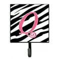 thumbnail image 1 of Letter Q Initial  Zebra Stripe and Pink Leash or Key Holder, 1 of 7