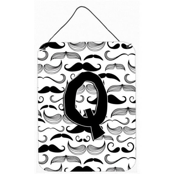Letter Q Moustache Initial Wall and Door Hanging Prints