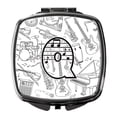 thumbnail image 1 of Letter Q Musical Note Letters Compact Mirror, 1 of 4