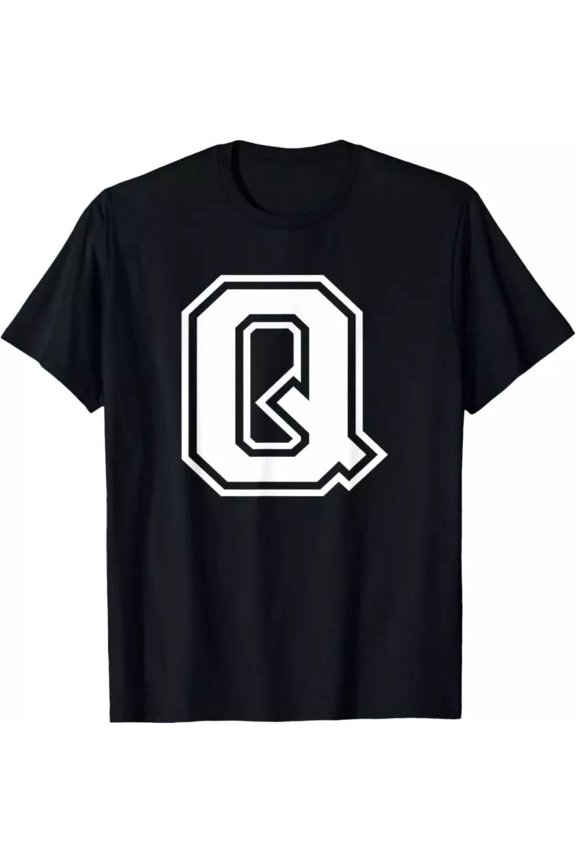 Letter Q Name Initial Varsity Alphabet Monogram T-Shirt Unisex S-5XL Hot Trending Shirt, Vintage Birthday Gift