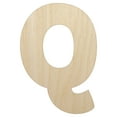 thumbnail image 1 of Letter Q Uppercase Fun Bold Font Wood Shape Unfinished Piece Cutout Craft DIY Projects - 4.70 Inch Size - 1/8 Inch Thick, 1 of 7