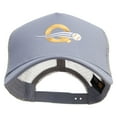 thumbnail image 1 of Letter Q with Baseball Embroidered Five Panels Prostyle Trucker Mesh Cap - Grey OSFM, 1 of 5