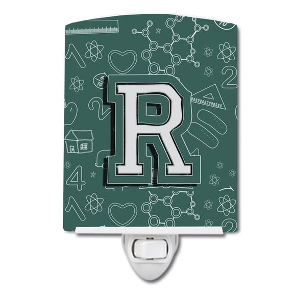 Letter R Back to School Initial Ceramic Night Light