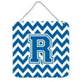 thumbnail image 1 of Letter R Chevron Blue & White Wall or Door Hanging Prints, 6 x 0.02 x 6 in., 1 of 1