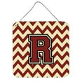 thumbnail image 1 of Letter R Chevron Maroon & Gold Wall or Door Hanging Prints, 1 of 1