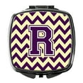 thumbnail image 1 of Letter R Chevron Purple and Gold Compact Mirror CJ1058-RSCM, 1 of 4